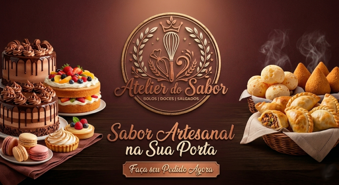 Bolos e doces artesanais do Atelier do Sabor