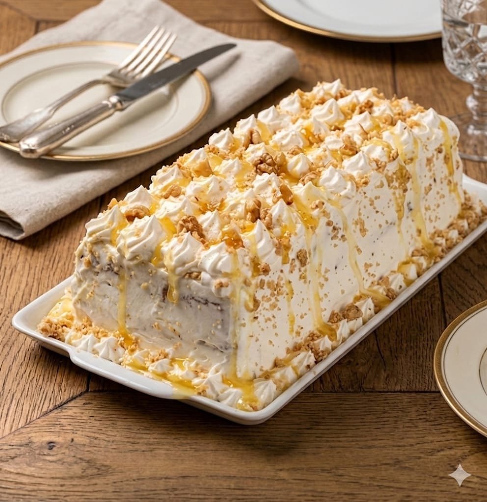 Torta de nozes com baba de moça